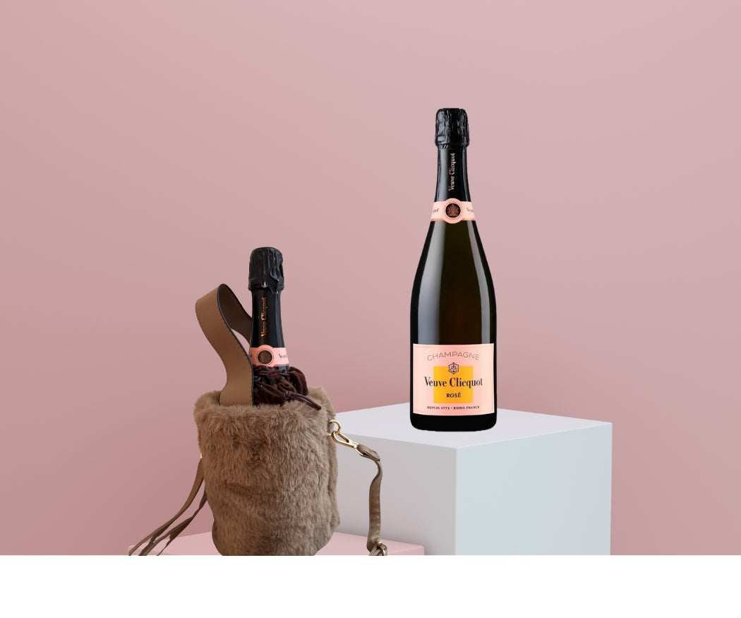 Veuve Clicquot rosé - Fury Bag brown