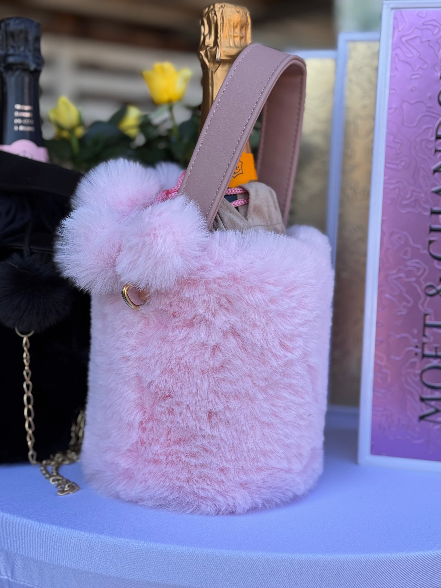 Veuve Clicquot rosé - Fury Bag brown