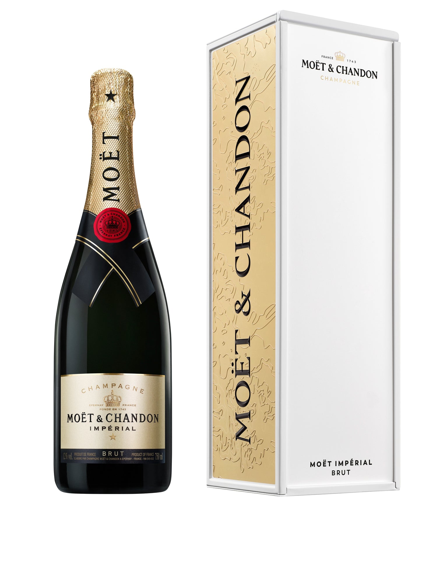 Moët & Chandon - Brut Impérial - 75 CL mit Metallic GIFT BOX