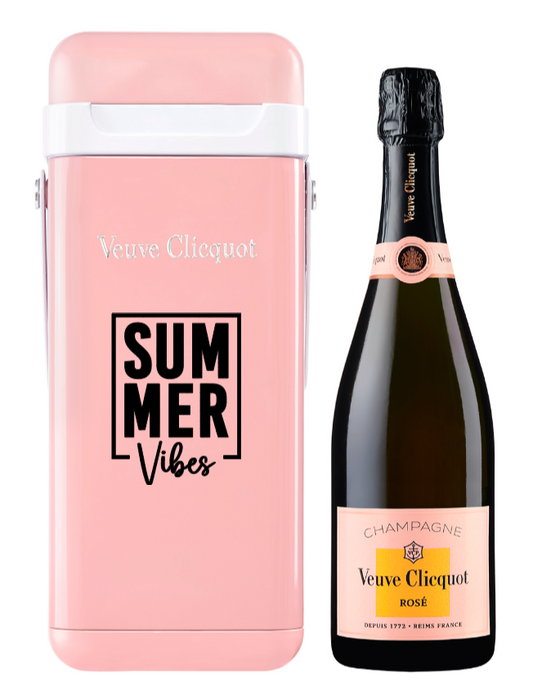 signaturebottle.ch Veuve Clicquot rosé, Cooler Box, personalisiert, Summer Vibes